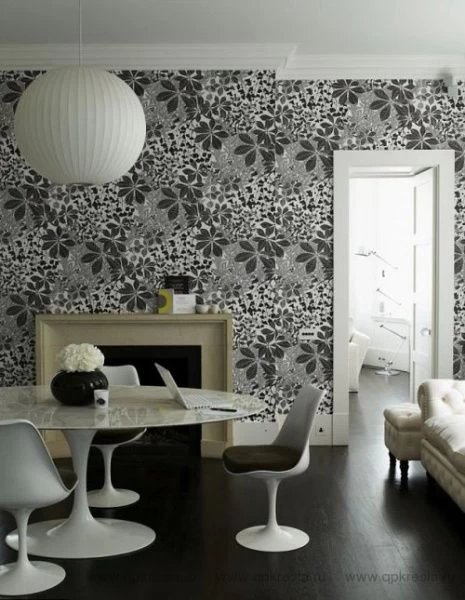 Стул TULIP (Тулип) бело-черный