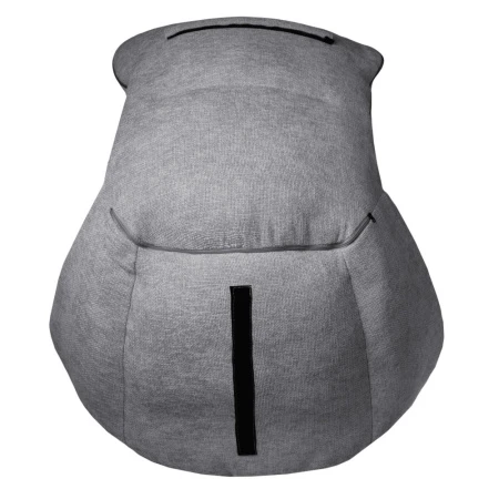 Купить Кресло HUG тёмно-серый, экокожа, шенилл по низкой цене