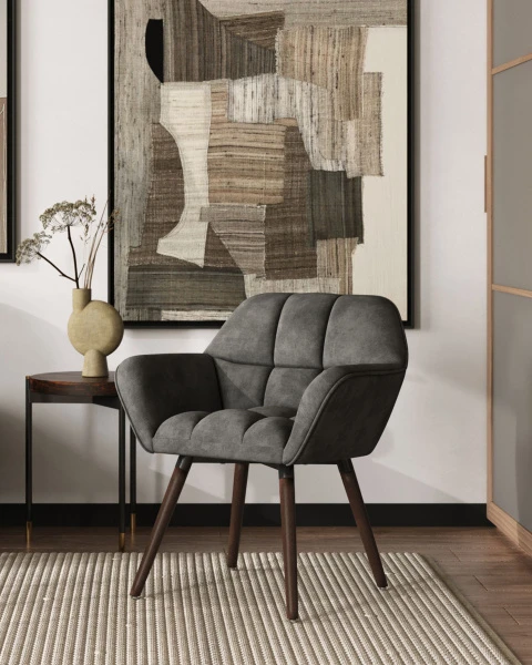 Купить Кресло Брайан темно-серое по низкой цене