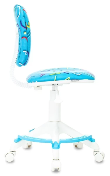 Кресло детское Бюрократ CH-W204/F голубой Sticks 06 крестов. пластик подст.для ног пластик белый | Купить в КупиКресла.ру