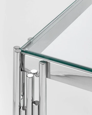 Купить Журнальный столик 55*55 ГЭТСБИ серебро по низкой цене