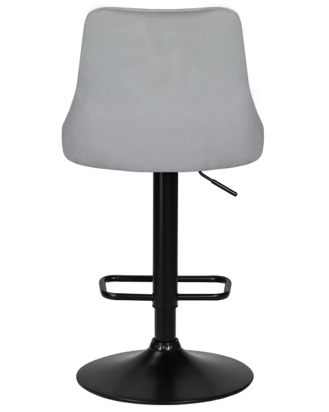 Стул барный DOBRIN JOSEPH BLACK, серый велюр (MJ9-75) для кафе, ресторанов и кухни