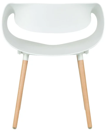 Купить Набор 4 шт Стул обеденный DOBRIN ALIEN, ножки светлый бук, цвет белый (W-02) в интернет-магазине КупиКресла.ру