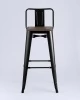 Купить Стул барный TOLIX WOOD со спинкой черный глянцевый по выгодной цене для кафе, ресторанов и кухни