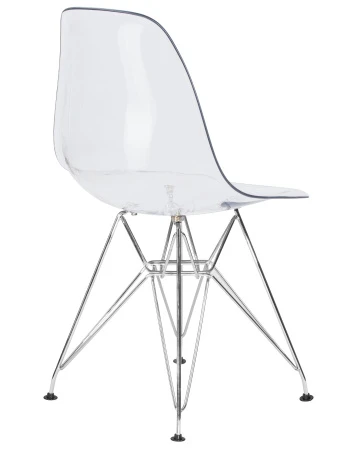Купить Набор 4 шт Стул обеденный DOBRIN DSR CASPER, ножки хром, цвет прозрачный в интернет-магазине КупиКресла.ру
