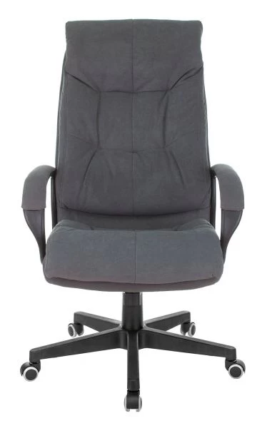 Кресло руководителя Бюрократ CH-824 Fabric серый Alfa 44 крестов. пластик