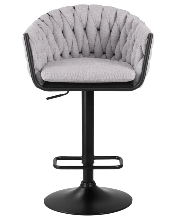 Купить Стул барный DOBRIN LEON, серая ткань (LAR 275-17) по выгодной цене для кафе, ресторанов и кухни