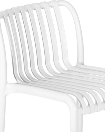 Купить Стул полубарный DOBRIN CHLOE, белый (W-02) по выгодной цене для кафе, ресторанов и кухни