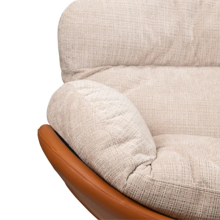 Купить Кресло BLISS оранж/серый, экокожа, шенилл по низкой цене