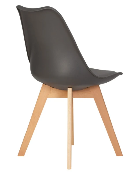 Купить Набор 4 шт Стул обеденный DOBRIN JERRY SOFT, ножки светлый бук, цвет сиденья темно-серый (G-04) по низкой цене