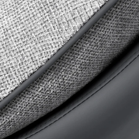 Купить Кресло HUG тёмно-серый, экокожа, шенилл по низкой цене