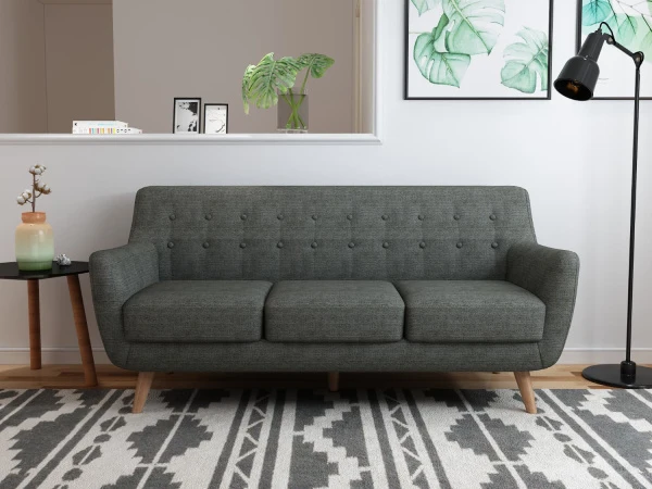 Купить Диван Picasso трехместный темно-серый по низкой цене