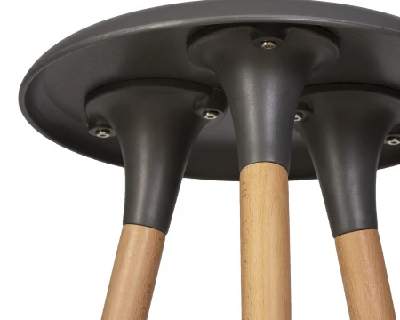 Купить Табурет барный DOBRIN ROYCE, ножки светлый бук, цвет темно-серый (GR-04) по выгодной цене для кафе, ресторанов и кухни