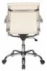 Кресла руководителя - Кресло руководителя Бюрократ Ch-993-Low слоновая кость эко.кожа низк.спин. крестовина металл хром