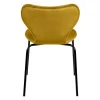 Купить Стул Seven Style горчичный велюр с чёрными ножками в интернет-магазине КупиКресла.ру