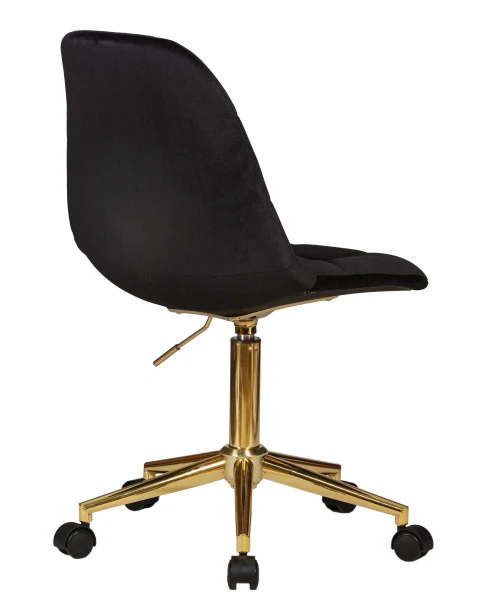 Офисное кресло для персонала DOBRIN MONTY GOLD, чёрный велюр (MJ9-101) | Купить в КупиКресла.ру