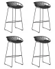 Набор 4 шт Стул барный DOBRIN FRANK, темно-серый