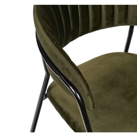 Купить Стул Turin зеленый с чёрными ножками по низкой цене