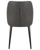 Купить Стул обеденный DOBRIN KEVIN (черные матовые ножки, Сиденье серая ткань FC-09, Спинка антрацит кожзам RU-08) в интернет-магазине КупиКресла.ру