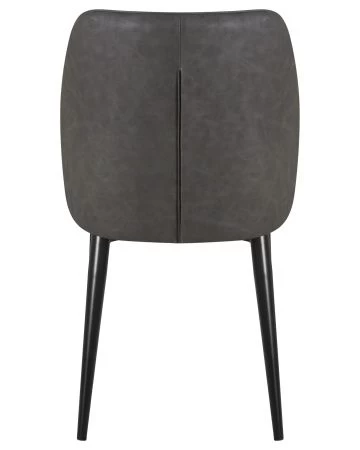 Купить Стул обеденный DOBRIN KEVIN (черные матовые ножки, Сиденье серая ткань FC-09, Спинка антрацит кожзам RU-08) в интернет-магазине КупиКресла.ру