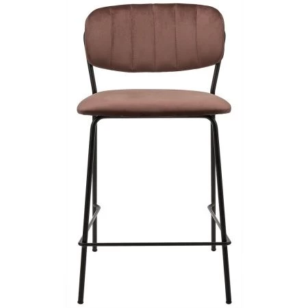 Купить Стул полубарный Carol терракотовый по выгодной цене для кафе, ресторанов и кухни