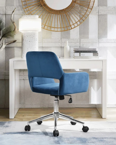 Кресло офисное Ross велюр синий | Купить в КупиКресла.ру