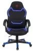 Кресла для геймеров - Кресло игровое Zombie 10 черный/синий текстиль/эко.кожа крестов. пластик