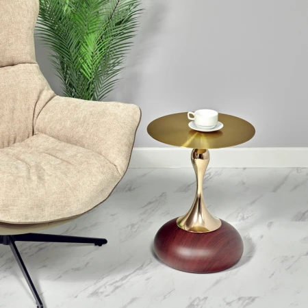 Купить Кофейный столик Angel 40x55см, металл под дерево по низкой цене