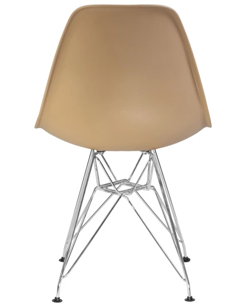Купить Стул обеденный DOBRIN DSR, ножки хром, цвет бежевый (GR-03) по низкой цене