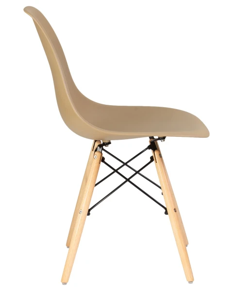 Купить Стул обеденный DOBRIN DSW, ножки светлый бук, цвет бежевый (GR-03) по низкой цене