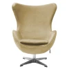 Купить Кресло EGG STYLE CHAIR карамельный, искусственная замша по низкой цене