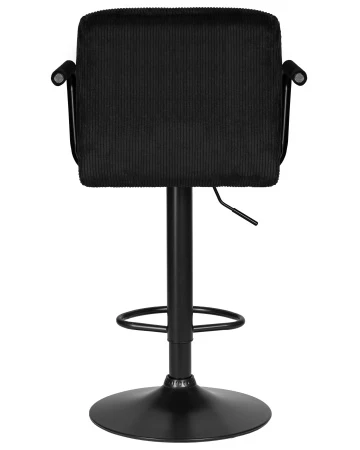 Купить Стул барный DOBRIN KRUGER ARM BLACK, черный вельвет (LAR-E2041-52) по выгодной цене для кафе, ресторанов и кухни