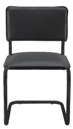 Стул Сильвия 01S Черный/Металл Черный для посетителей и сотрудников фото