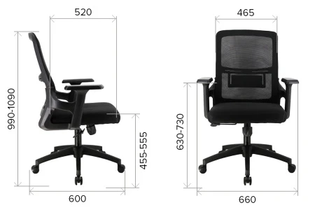 Офисные кресла - Кресло Everprof EP-520 Black (EP-520 Блэк) Сетка Черный