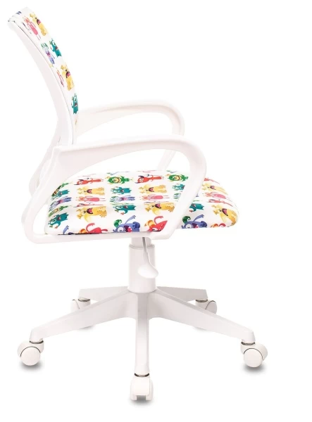 Кресло детское Бюрократ BUROKIDS 1 W белый монстры крестов. пластик пластик белый | Купить в КупиКресла.ру