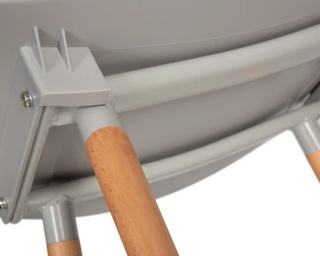 Купить Набор 4 шт Стул обеденный DOBRIN ALIEN, ножки светлый бук, цвет светло-серый (GR-01) в интернет-магазине КупиКресла.ру