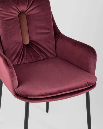 Купить Кресло Саманта велюр бордовый по низкой цене