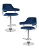Набор 2 шт Стул барный DOBRIN CHARLY, синий велюр (MJ9-117)
