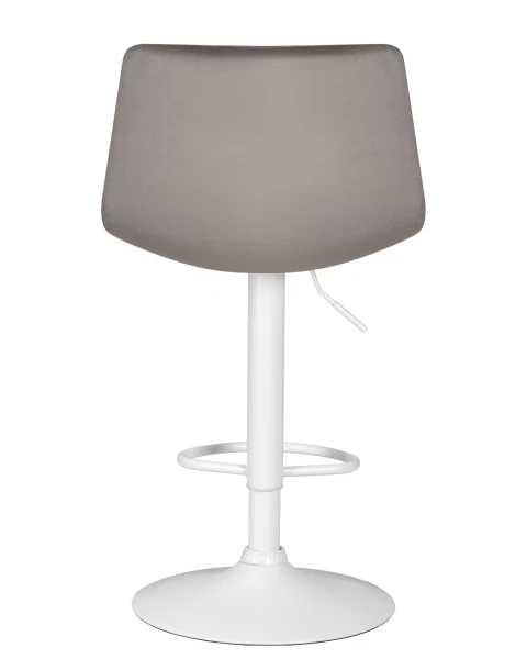Стул барный DOBRIN TAILOR WHITE, серый велюр (MJ9-75) для кафе, ресторанов и кухни