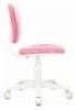 Кресло детское Бюрократ CH-W204NX розовый Velvet 36 крестов. пластик белый пластик белый