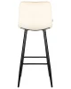 Купить Стул барный DOBRIN NICOLE, черные матовые ножки, кремовый велюр (108-113) по выгодной цене для кафе, ресторанов и кухни