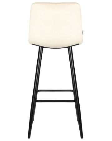 Купить Стул барный DOBRIN NICOLE, черные матовые ножки, кремовый велюр (108-113) по выгодной цене для кафе, ресторанов и кухни