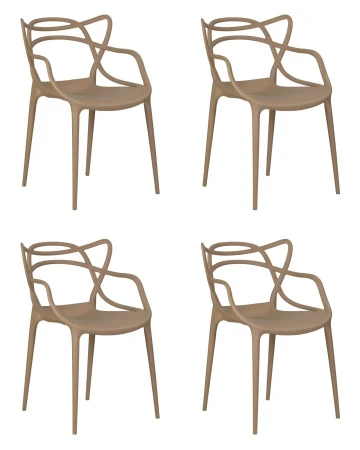 Набор 4 шт Стул обеденный DOBRIN MASTERS, бежевый (GR-03)