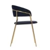 Купить Стул Turin чёрный с золотыми ножками в интернет-магазине КупиКресла.ру