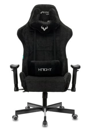 Кресла для геймеров - Кресло игровое Zombie VIKING KNIGHT Fabric черный Light-20 с подголов. крестовина металл