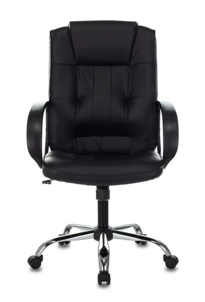 Кресло руководителя Бюрократ T-800N черный кожа крестовина металл хром | Купить в КупиКресла.ру