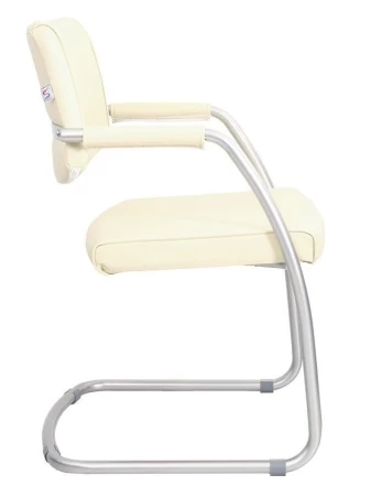 Офисный стул Delta (Дельта) сильвер Экокожа Слоновая кость