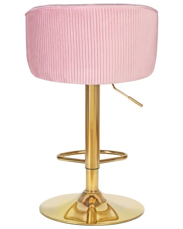 Купить Стул барный DOBRIN DARCY GOLD, розовый велюр (1922-16) по выгодной цене для кафе, ресторанов и кухни