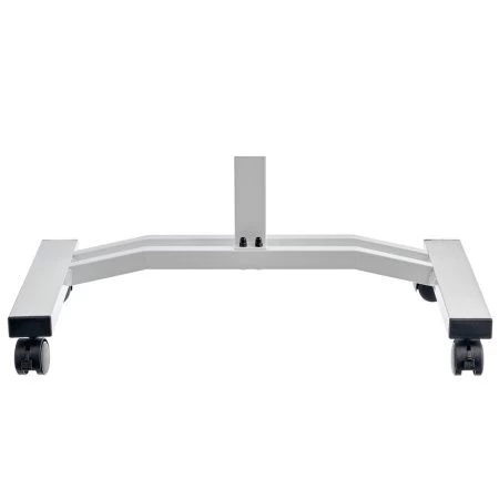 Купить Стол многофункциональный на колёсах, 48x40 см, «РОЛЕТ», 1 ножка, регул.высота, мдф, металл, св. дерево, белый по низкой цене