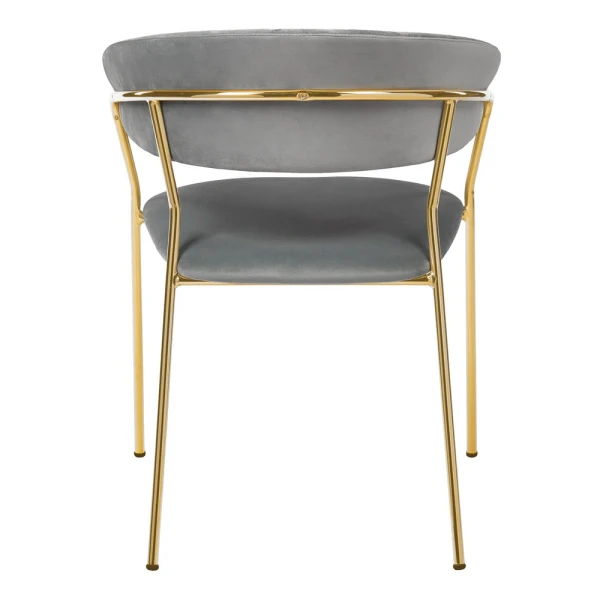 Купить Комплект из 2-х стульев Turin серый, золотые ножки по низкой цене